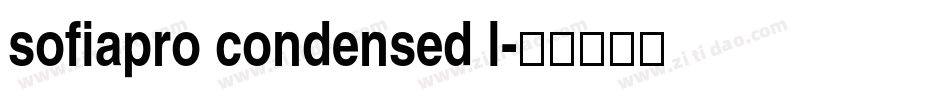 sofiapro condensed l字体转换